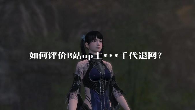 如何评价B站up主***千代退网？