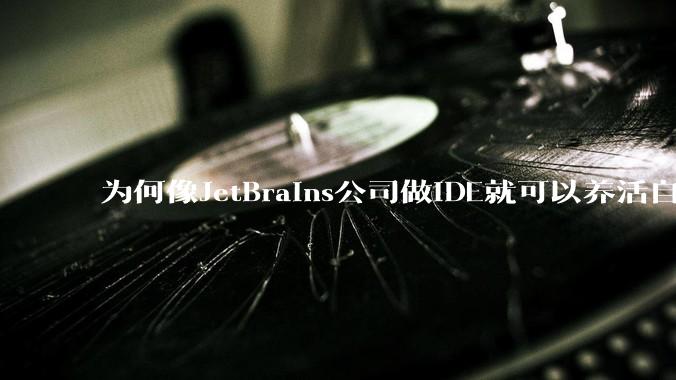 为何像JetBrains公司做IDE就可以养活自己，而国内做大型对公软件都很难养活公司？
